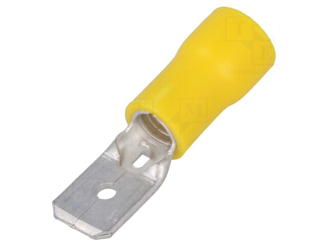 Connector: vlak; 6,3mm; 0,8mm; mannelijk; 4÷6mm2; klemmen; geel Connector: vlak; 6,3mm; 0,8mm; mannelijk; 4÷6mm2; klemmen; geel